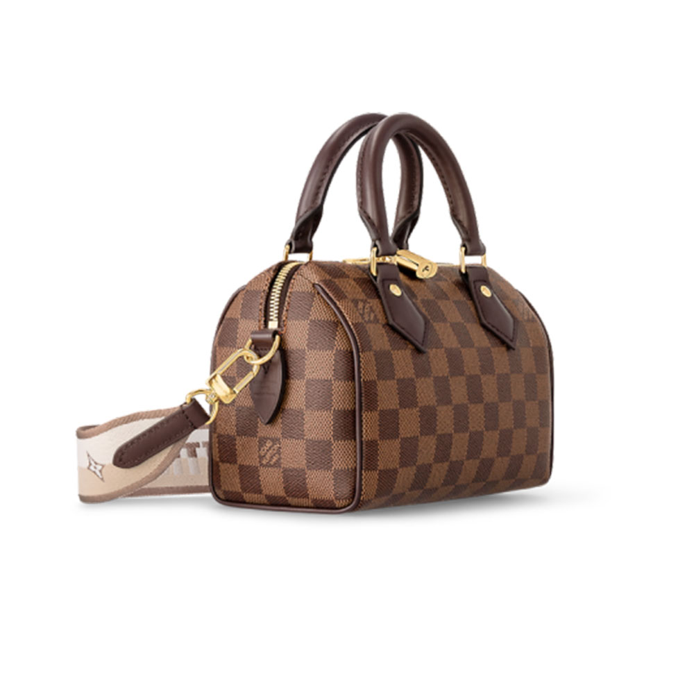 Louis Vuitton LV Speedy Bandoulière 20 Damier Ebene Women Handbag