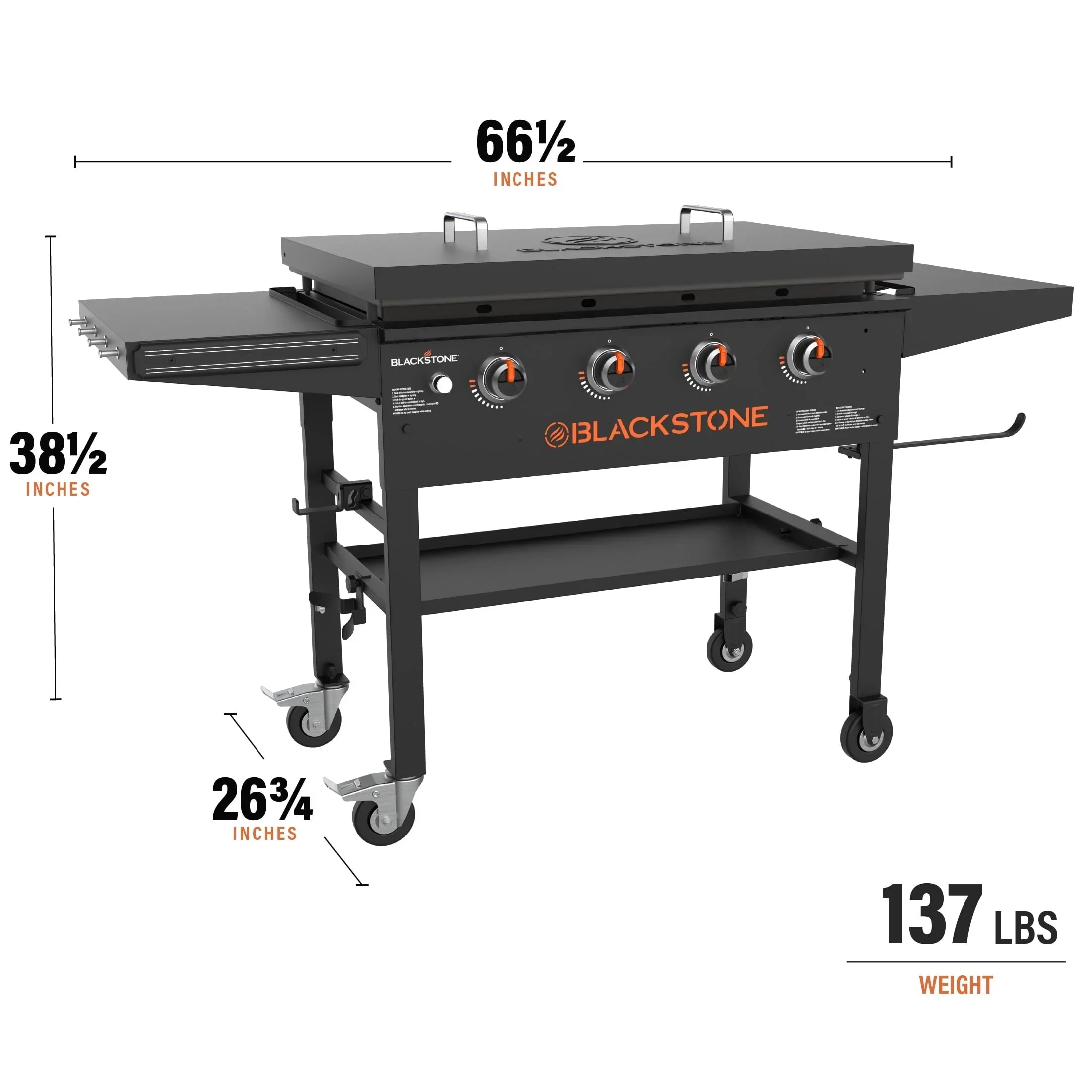 Blackstone Original 4-Burner 36in Propane Omnivore Griddle With Hard Cover - 2177 - Image 4 Blackstone Original 4-Burner 36in Propane Omnivore Griddle With Hard Cover - 2177 - Image 4
