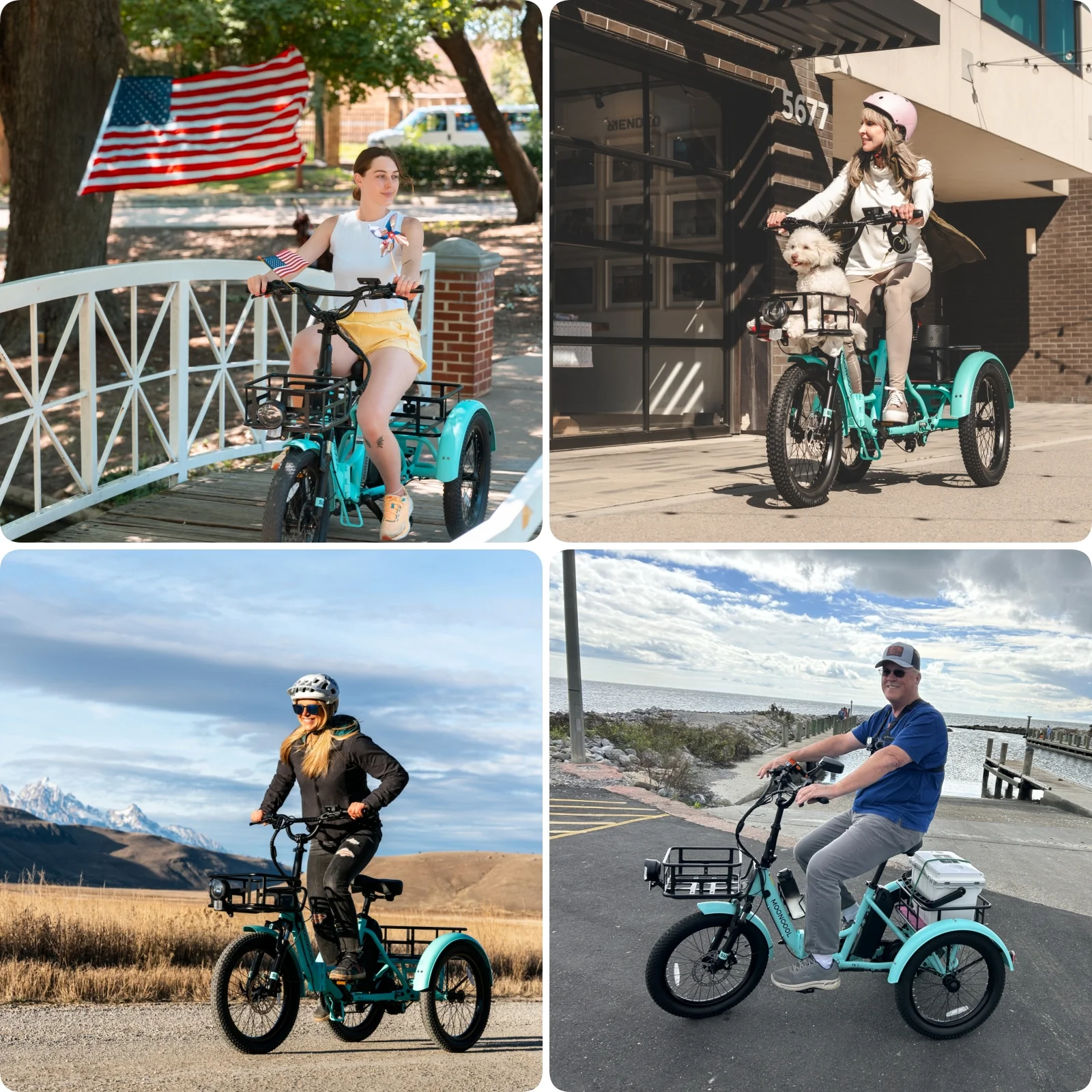 MOONCOOL TK1 Folding Electric Tricycle for Adults,48V 14.5Ah Removable battery, 500W(Peak 1000w)Motor, 20" Fat Tire Step-Thru 3Wheel Electric Bicycle w/Front&Rear Baskets, Certified to UL 2849 by SGS - Image 76