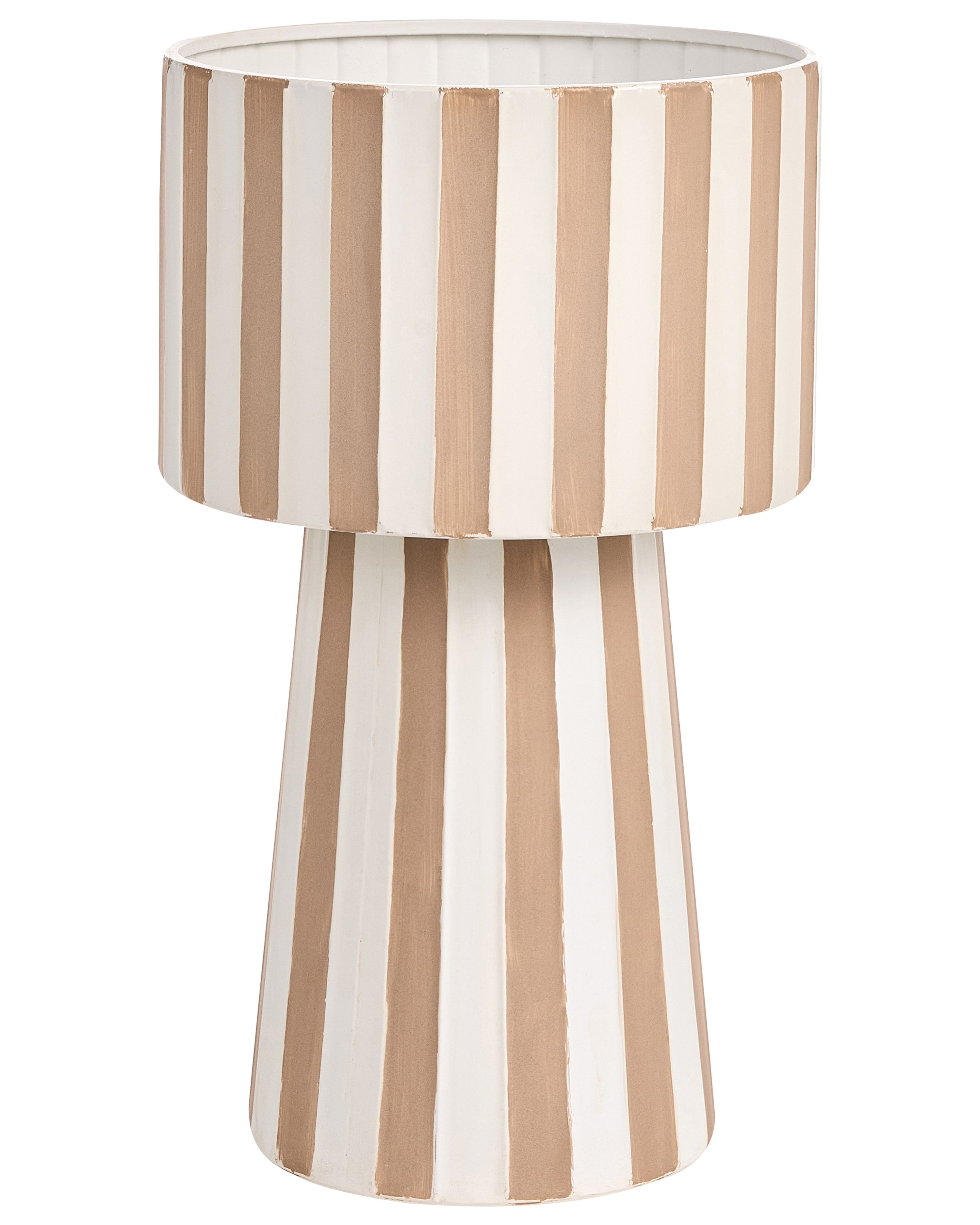 Plant Pot BANE Metal 30 cm White/ Beige