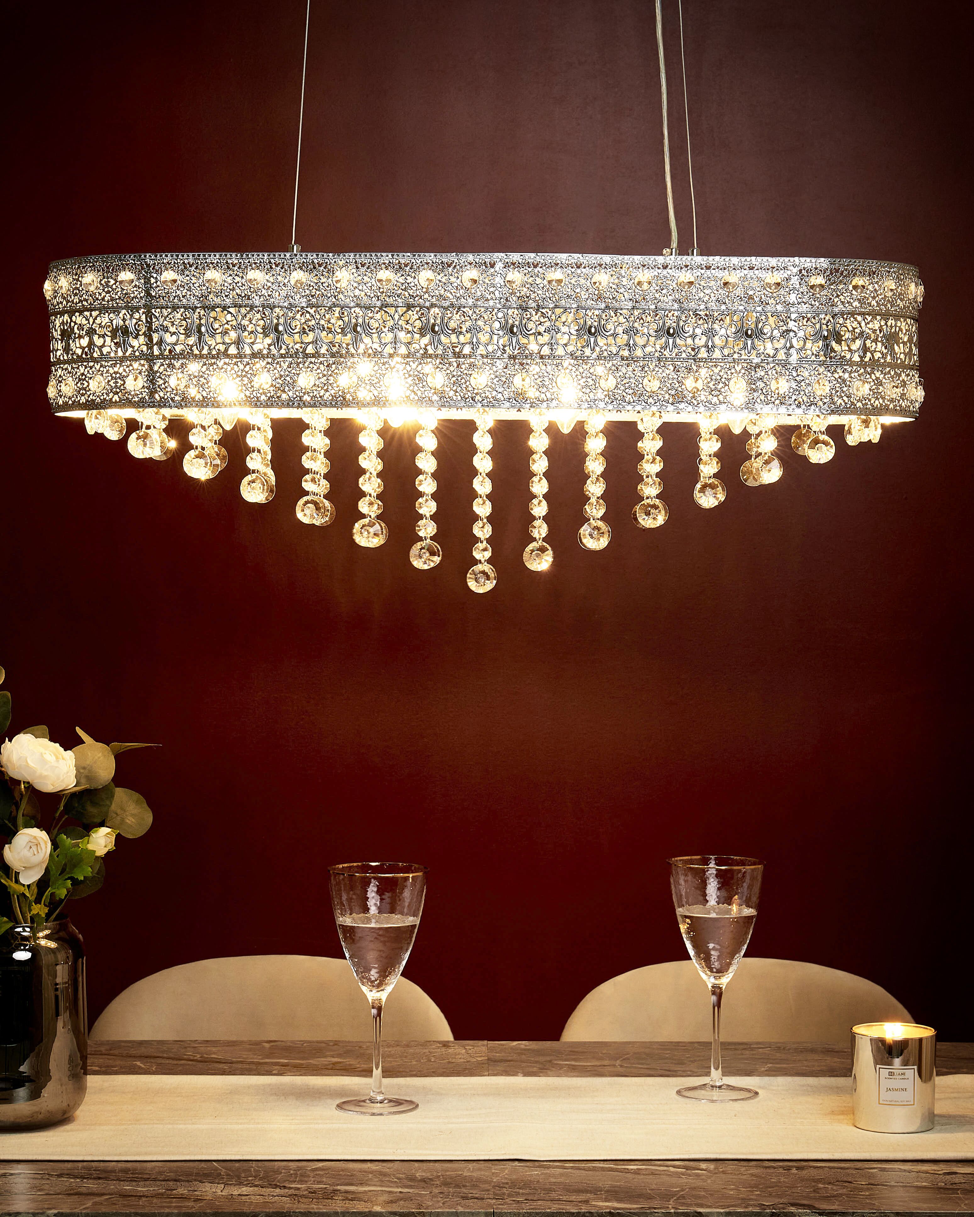 Chandelier BELELLE Crystal Silver
