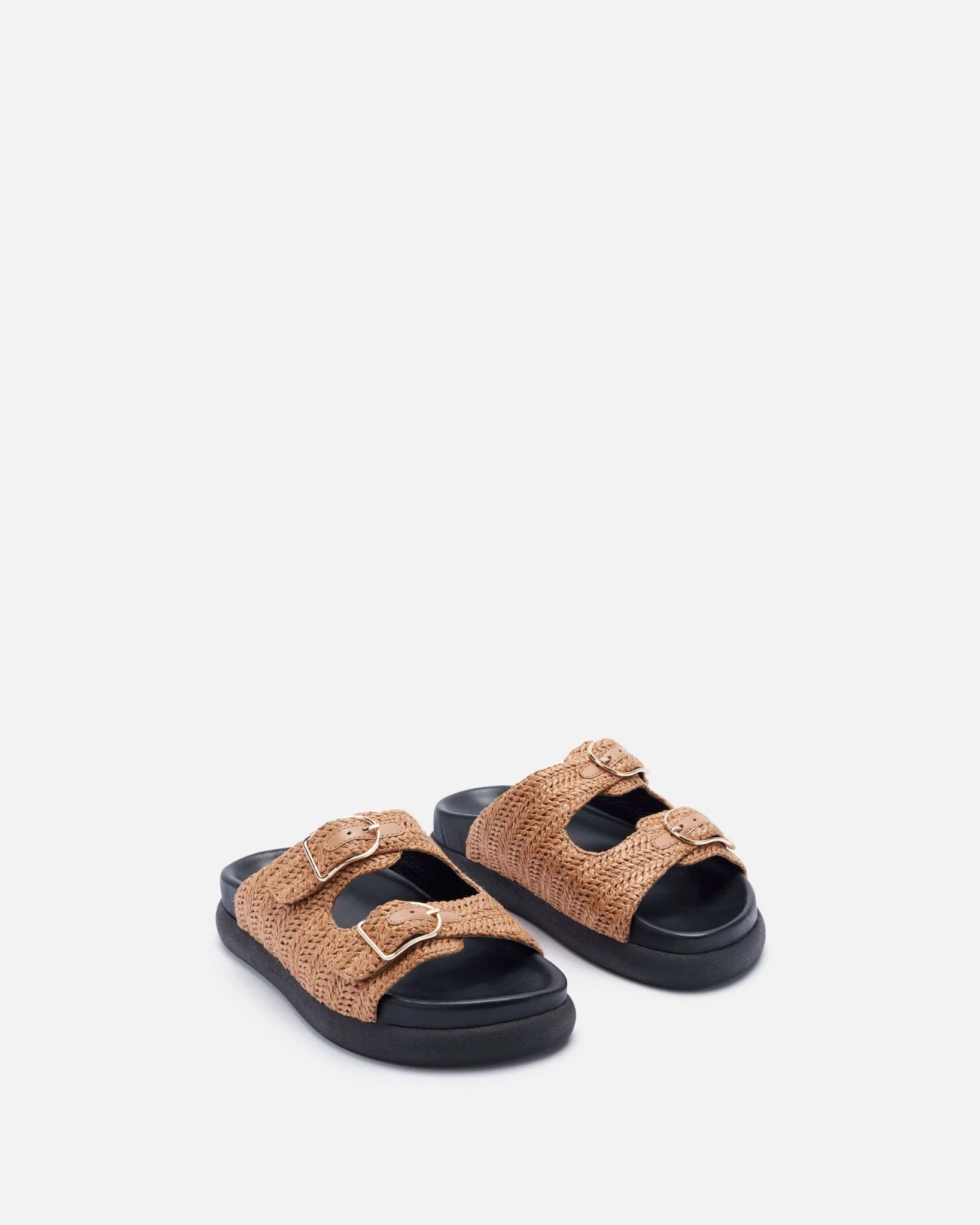 MULES IYASIDE - En raphia cognac