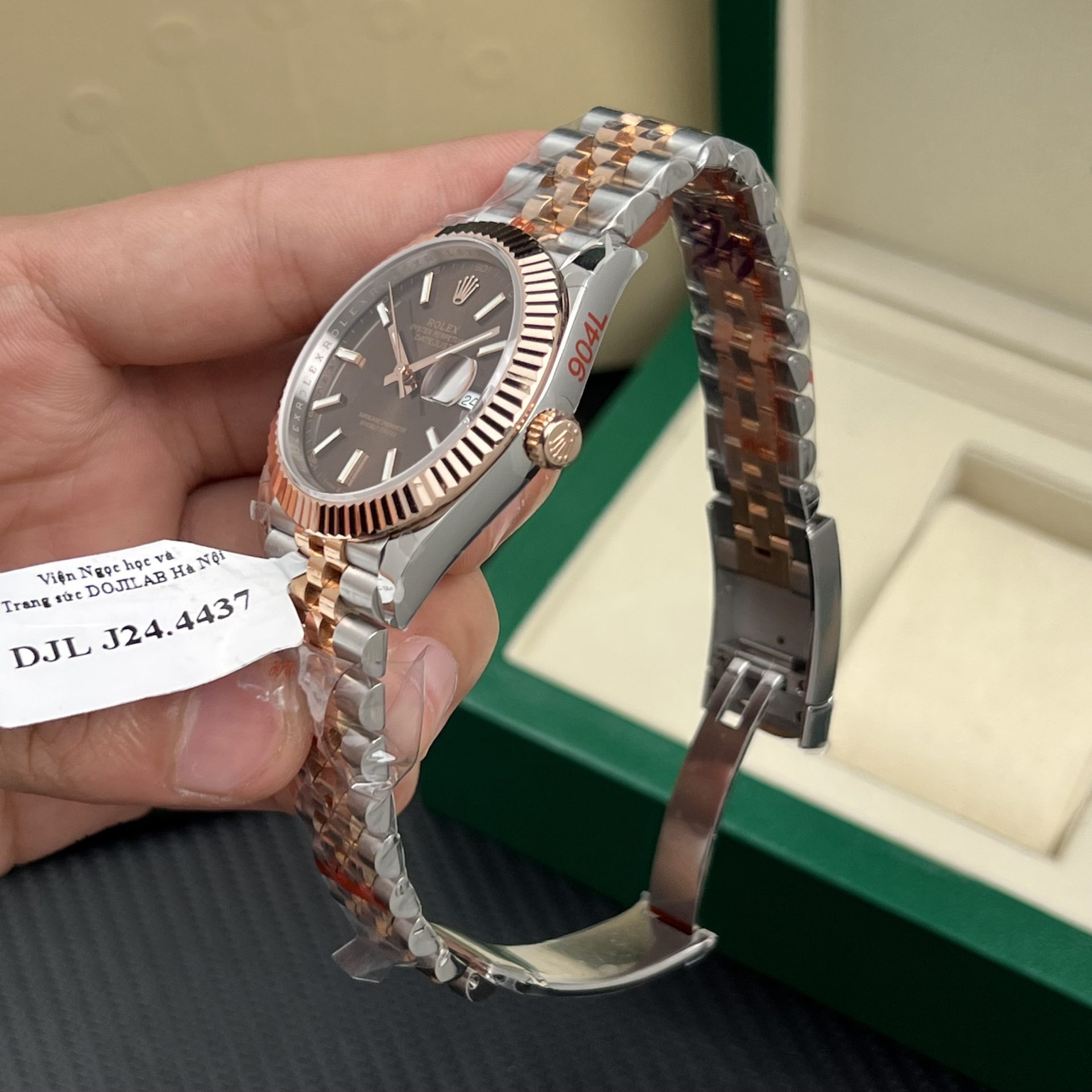 Rolex Replica Watches DateJust Gold Wrapped Chocolate Dial GM Factory 41mm - Elite Watch Atelier