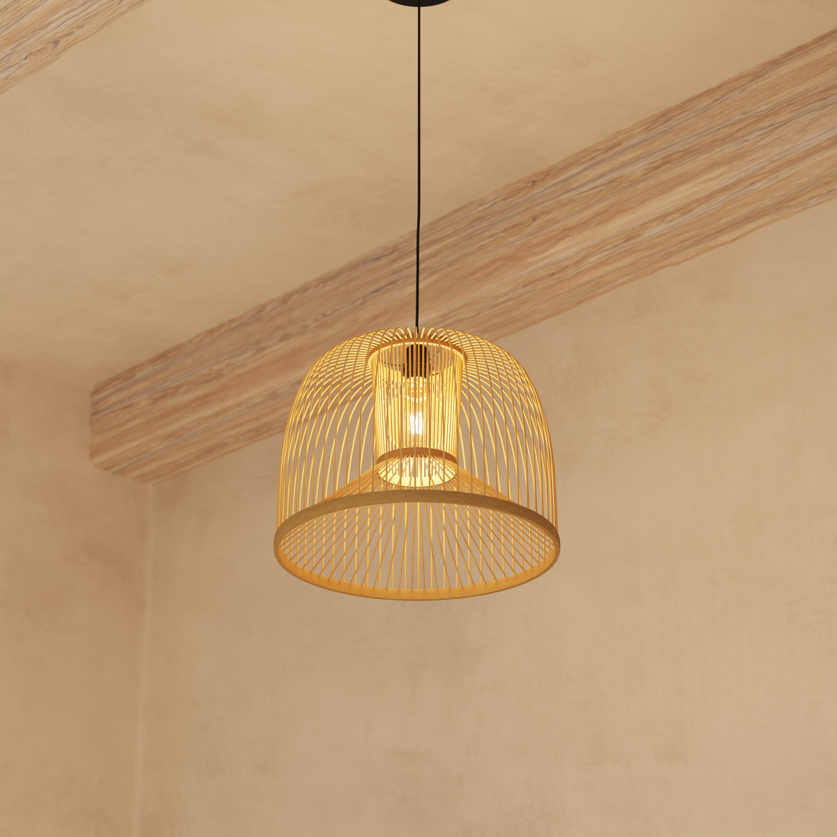 Suspension lamp "Amy" Bamboo, D.38 cm