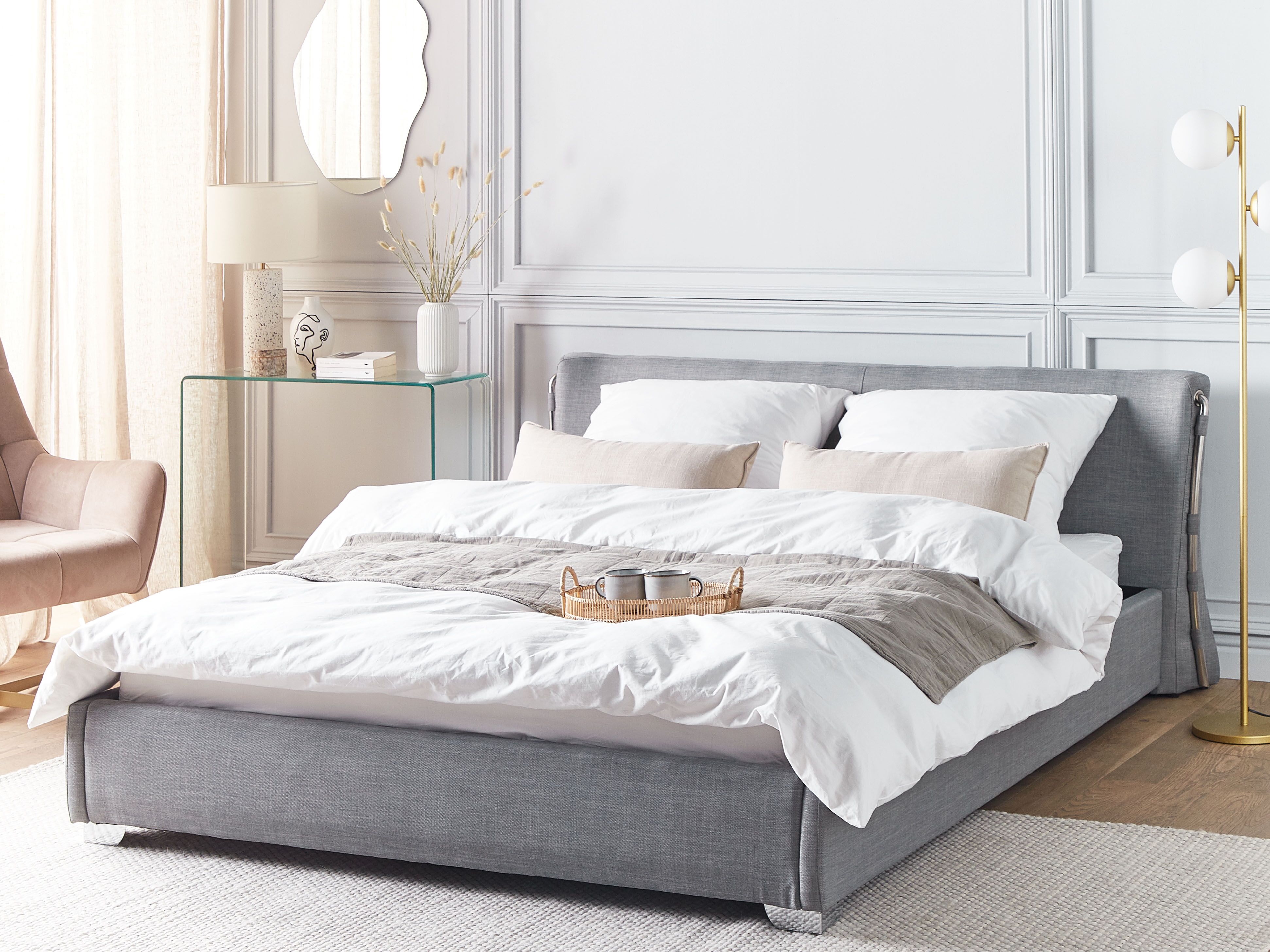 Bed Fabric PARIS 160 x 200 cm (EU King Size) Grey
