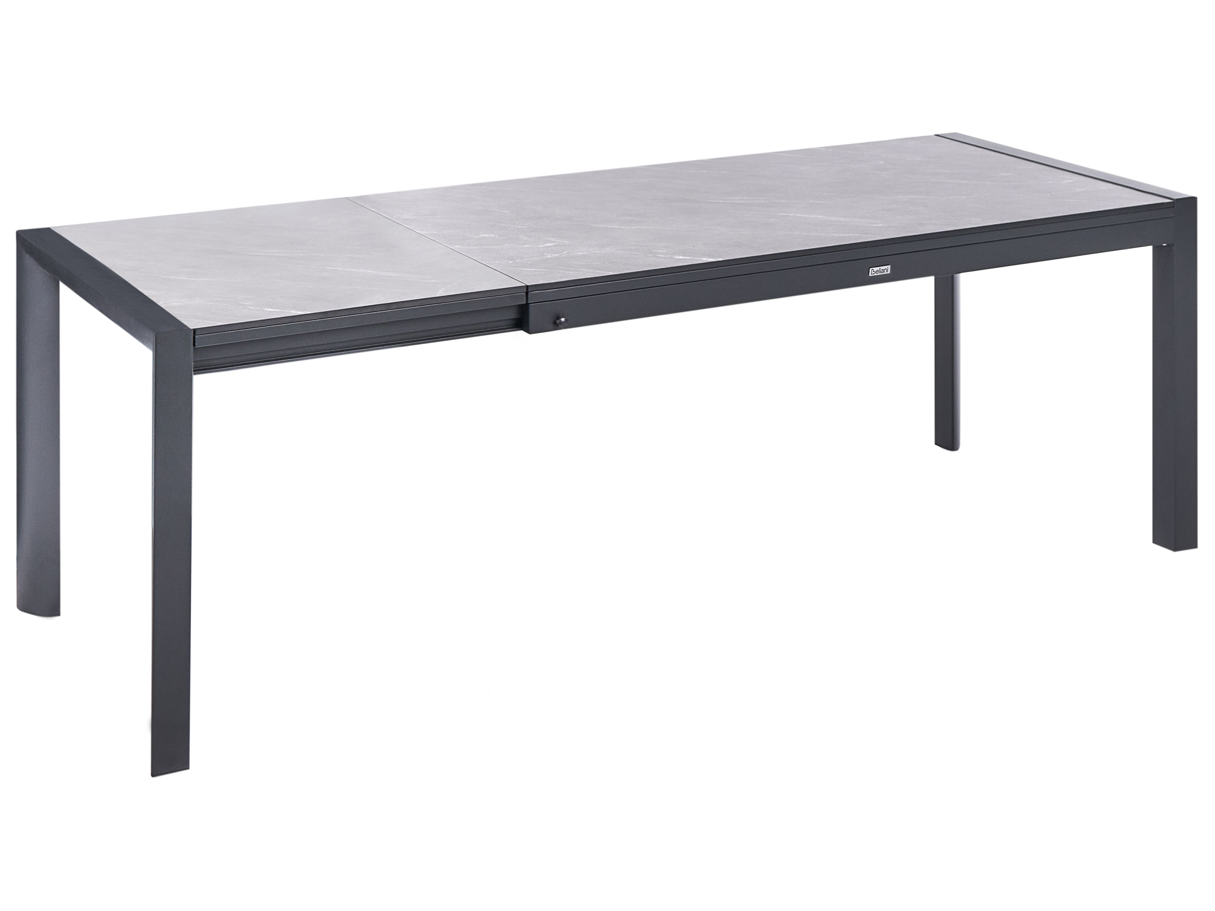 Extending Garden Dining Table BINASCO 160/220 cm 90 cm Stone Effect Grey