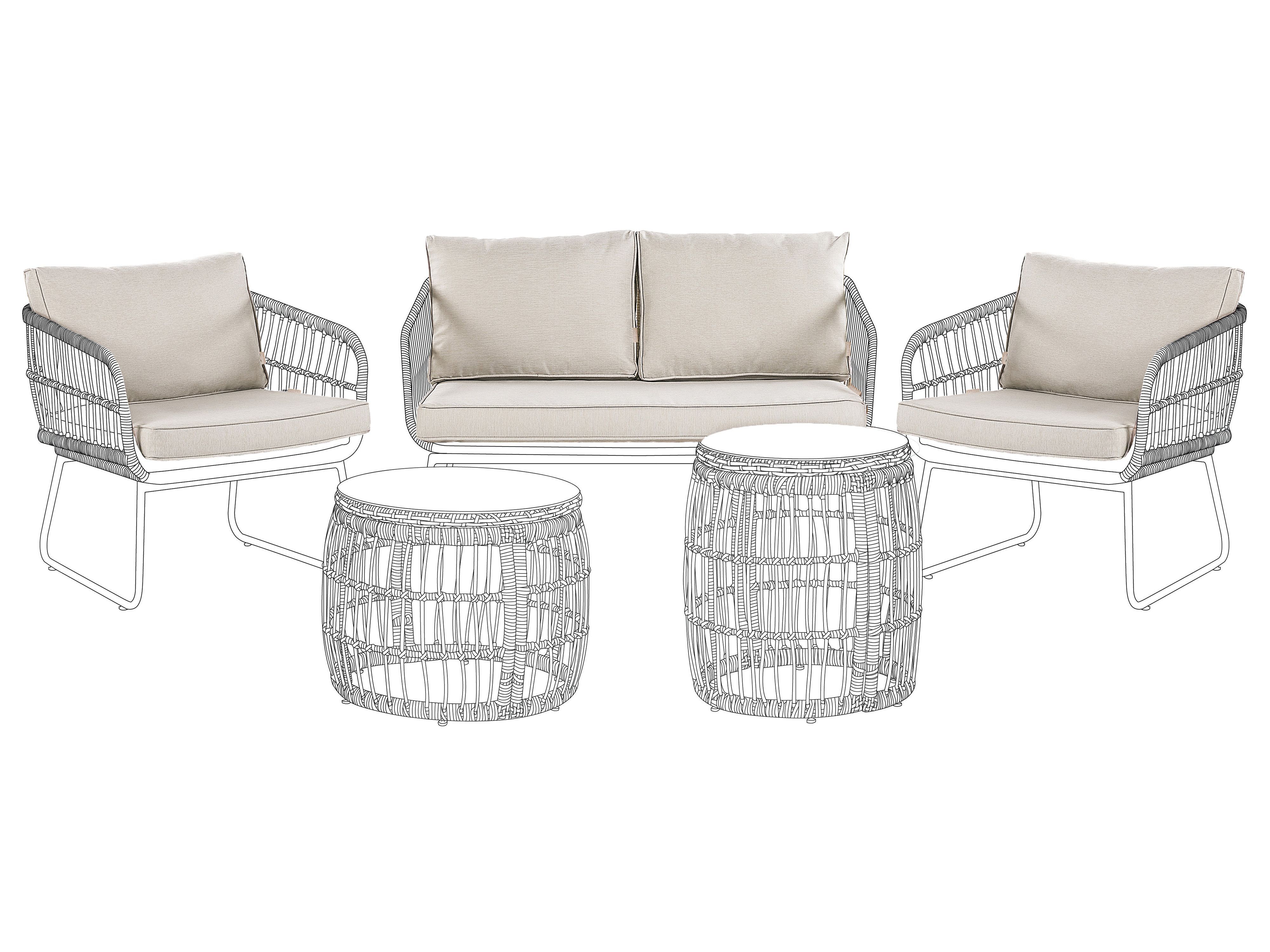 Outdoor Cushion Cover Set RAVELLO Beige