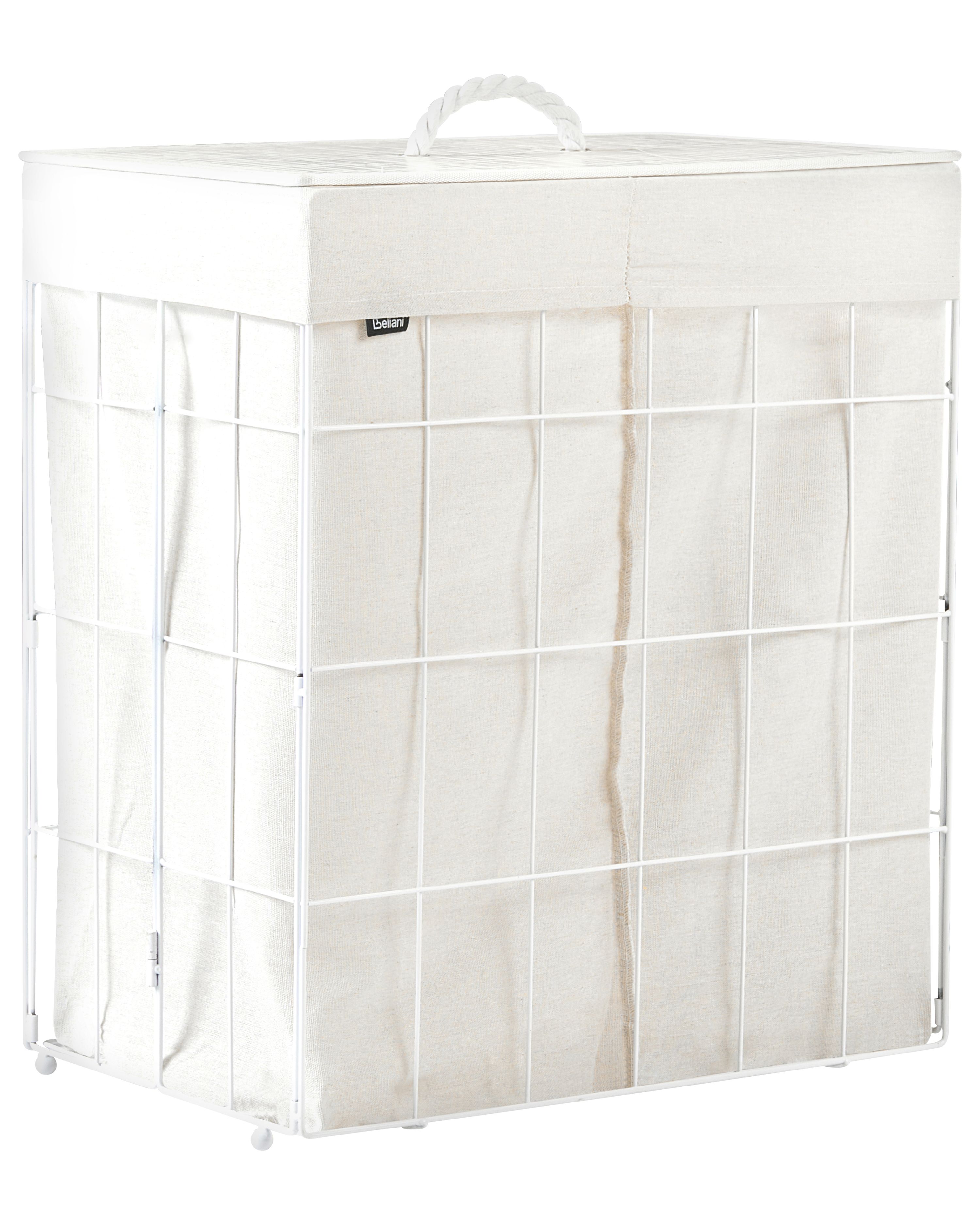 Laundry Basket APOTERI Metal White 100 L