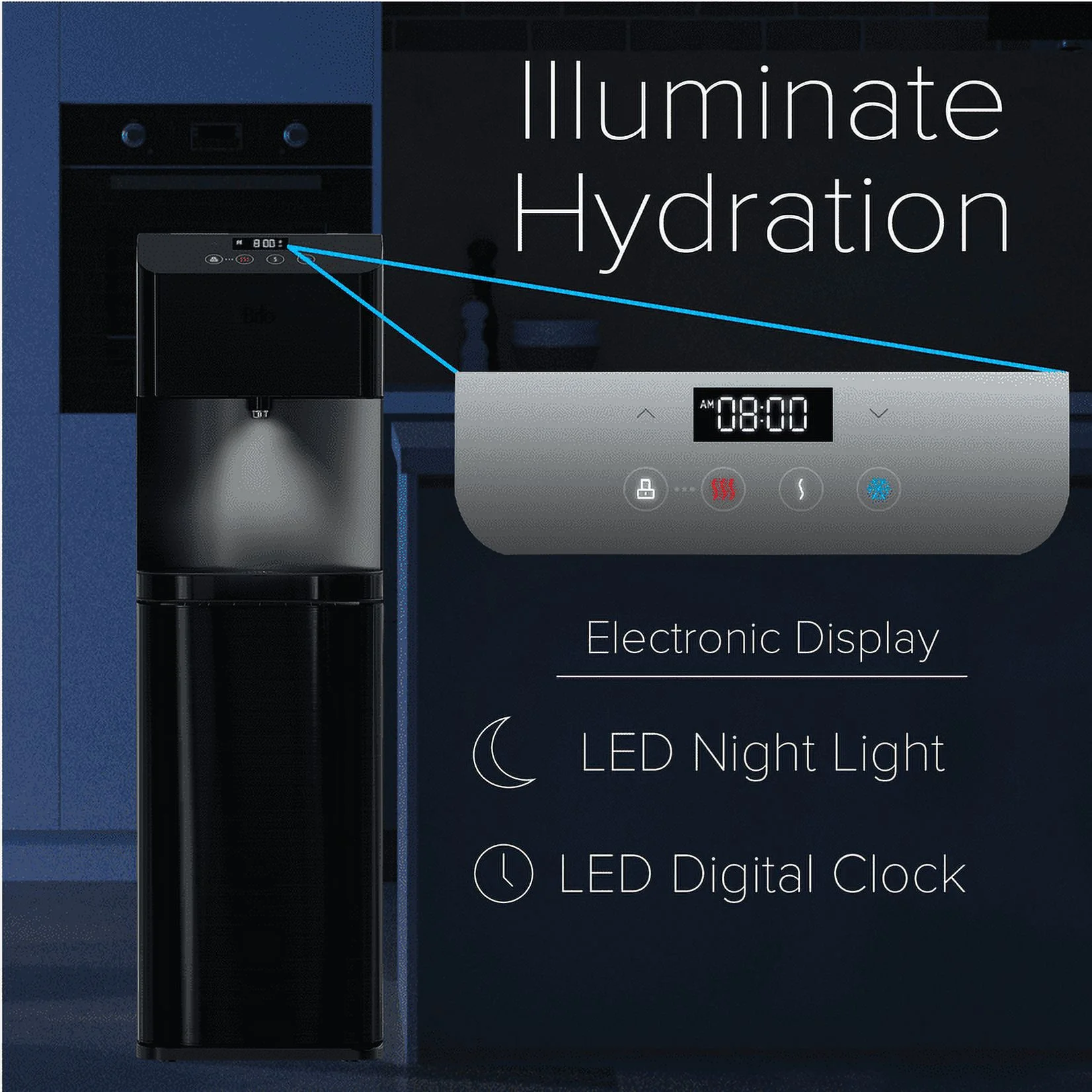 Brio 700 Series Self Cleaning Bottom Load Tri Temperature Touch Dispense Water Cooler Dispenser