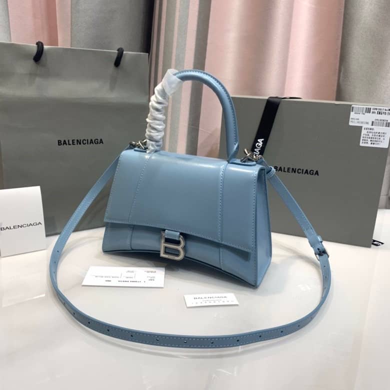 Balenciaga Hourglass Leather Top Handle Replica Bag - Replicaclubs