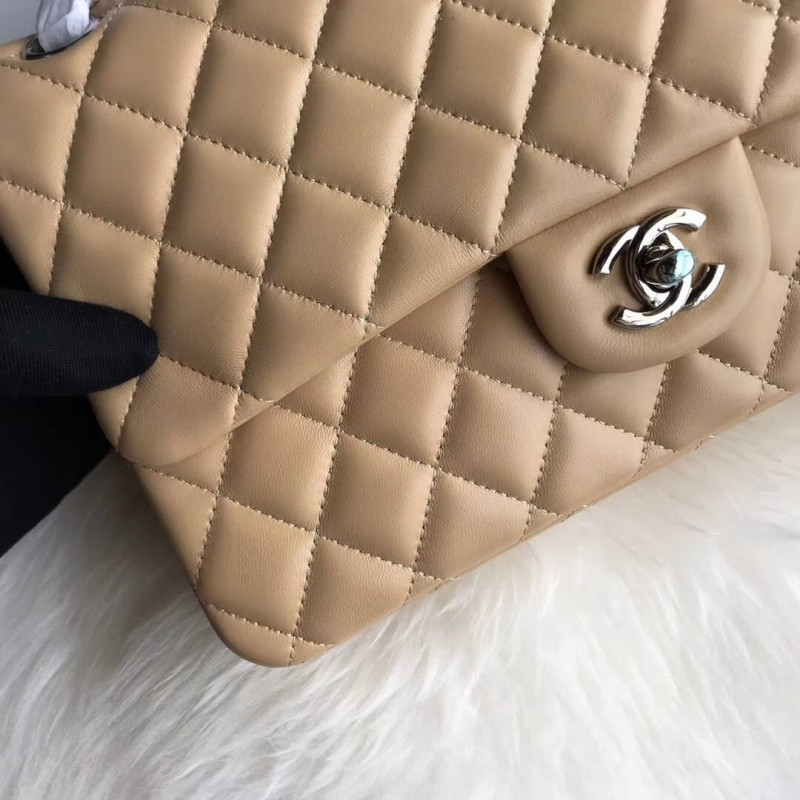 Replica Chanel 1112 Apricot Medium Size 2.55 Lambskin Leather Flap Bag1:1High-quality replica