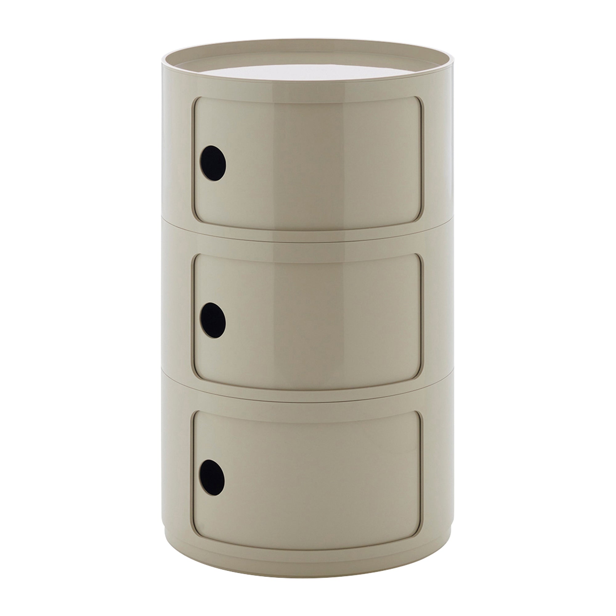 Kartell Componibili Kast Ø 42 cm - 3 Modules - Duifgrijs
