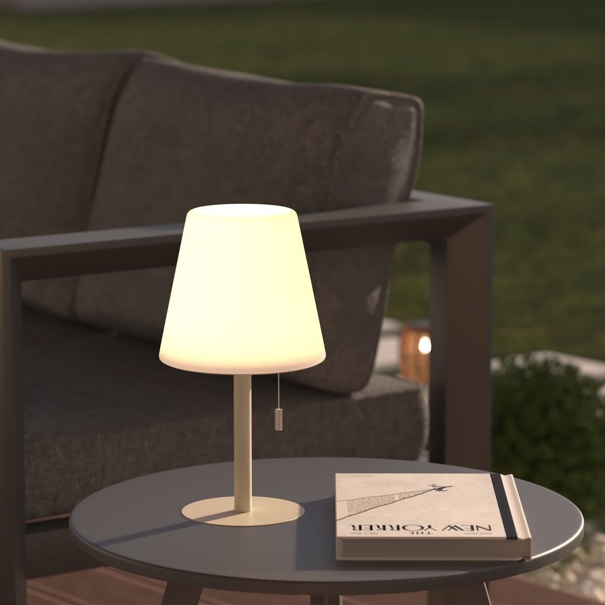 LED USB outdoor lamp "Zack" Clay, H. 30.5 cm