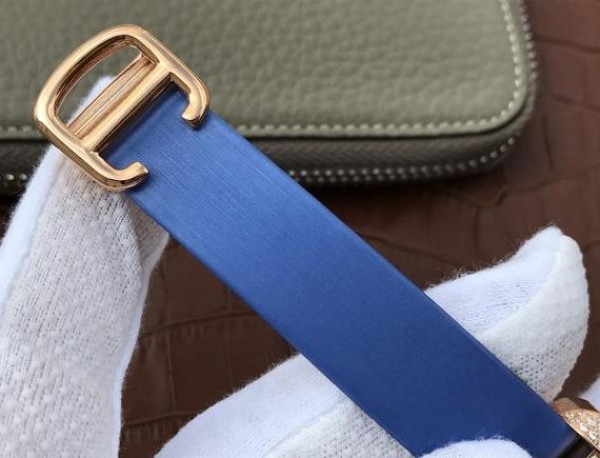 Replica Cartier High Jewelry Watches RG WJ306014 Blue Dial Blue Fabric Strap - Top club