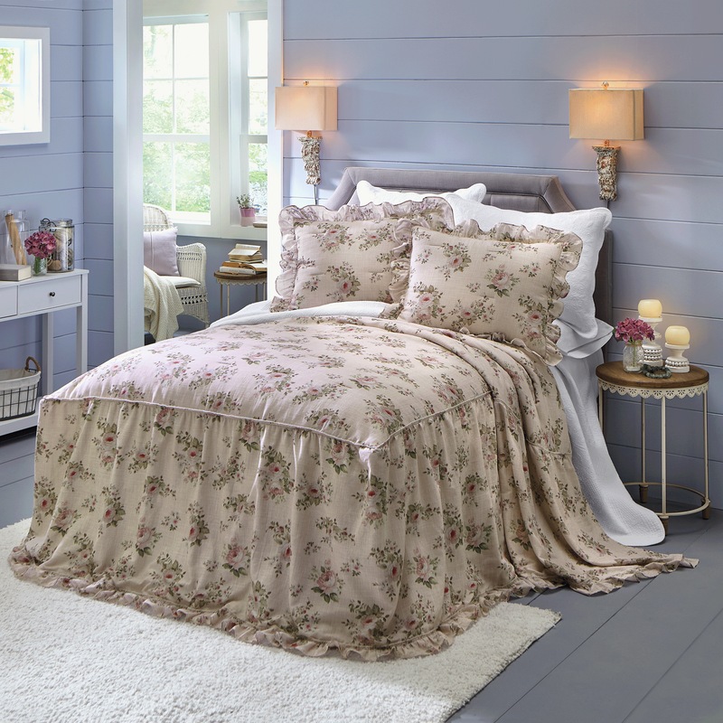 Rose 3-Piece Skirted Bedspread Set - MIDNIGHT VELVET CATALOG