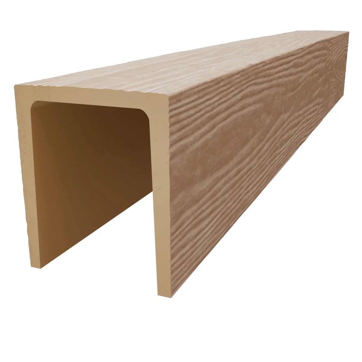 Ekena Millwork 3 1/2"W x 3 1/2"H x 120"L 3-Sided (U-Beam) Mena HeritageTimber Faux Wood Ceiling Beam, Kona Brown - Image 40
