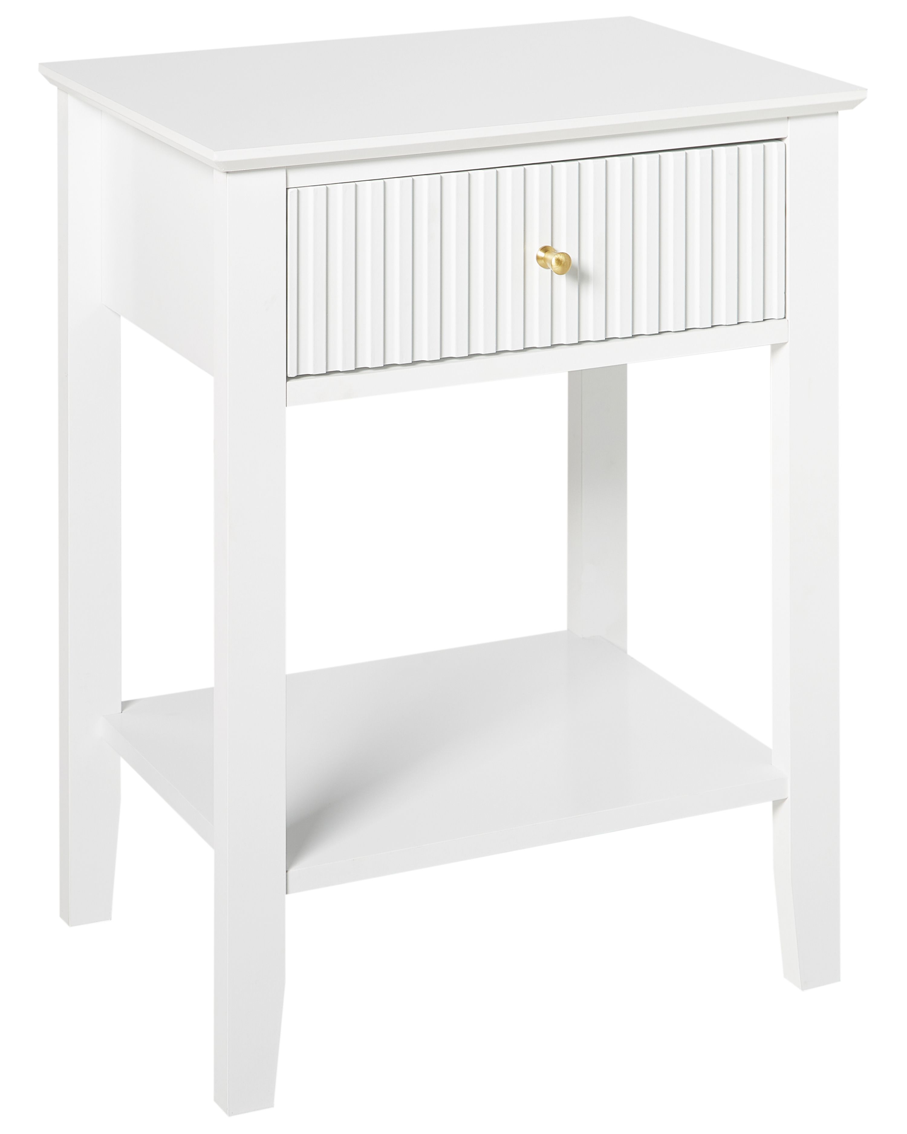 1 Drawer Bedside Table ASSISI White