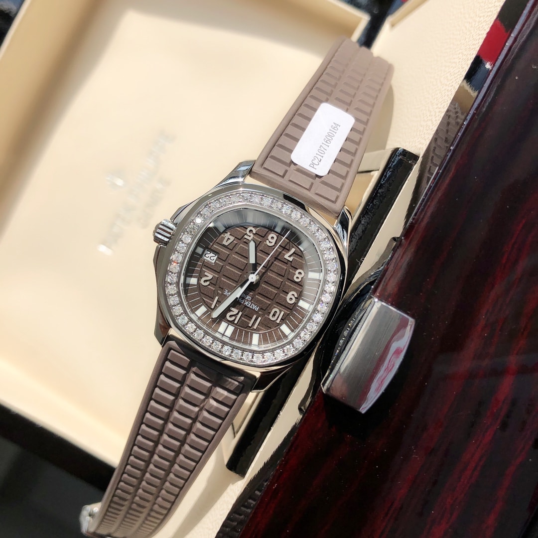 Fake Patek Philippe Replica Watch Aquanaut Ladies Stainless Steel Brown Dial 5067A-023 TWF(1:1 replica) - Top club