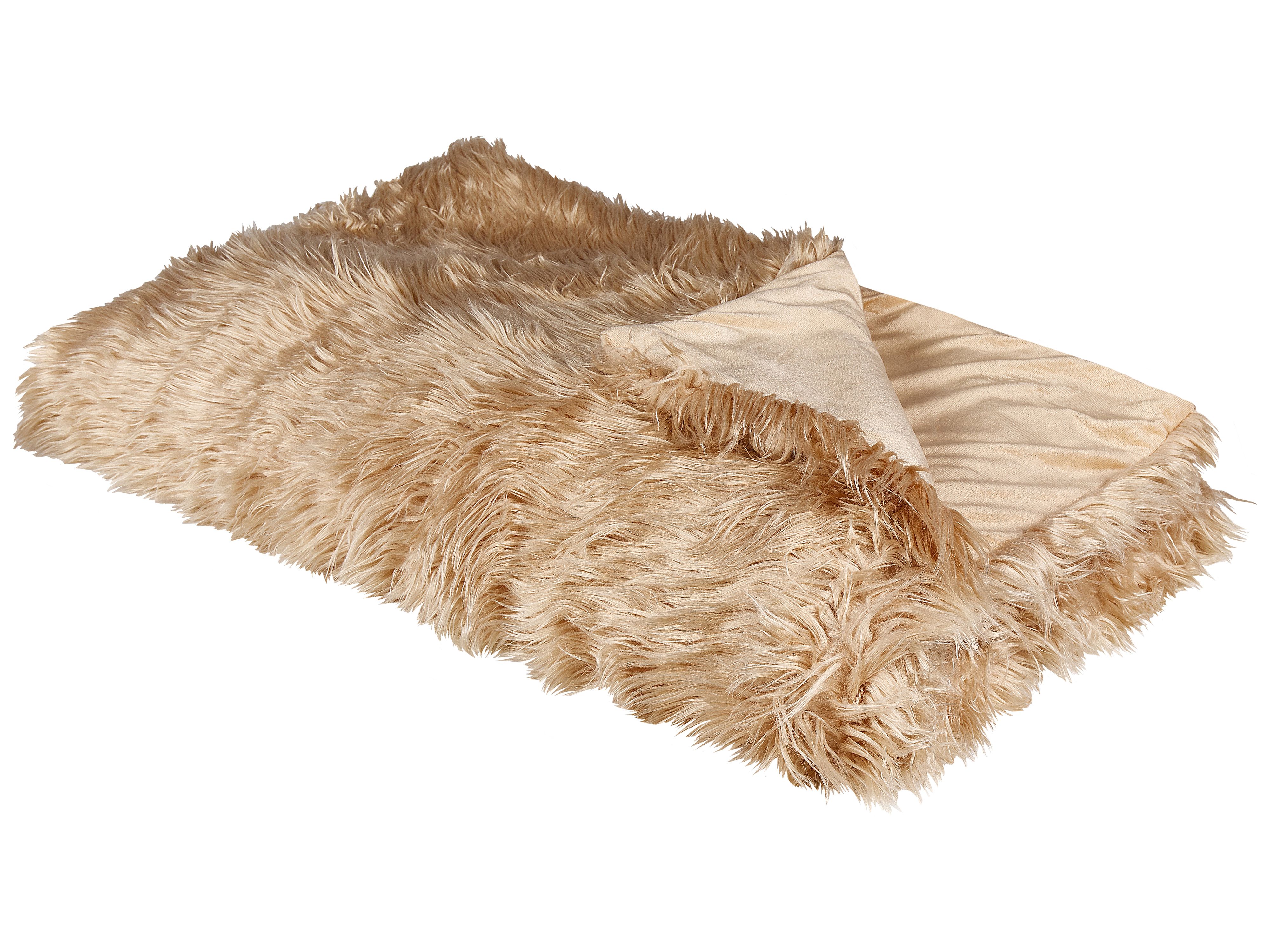 Bedspread DELICE Fabric 150 x 200 cm Light Brown