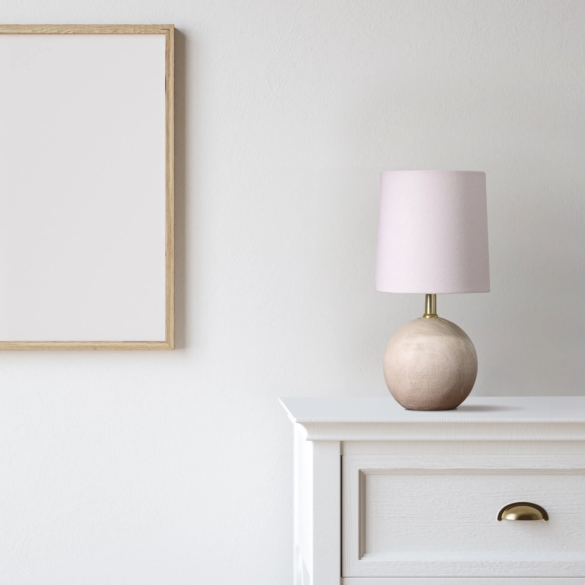 Mainstays Mini Light Wood-Textured Table Lamp, 12.75