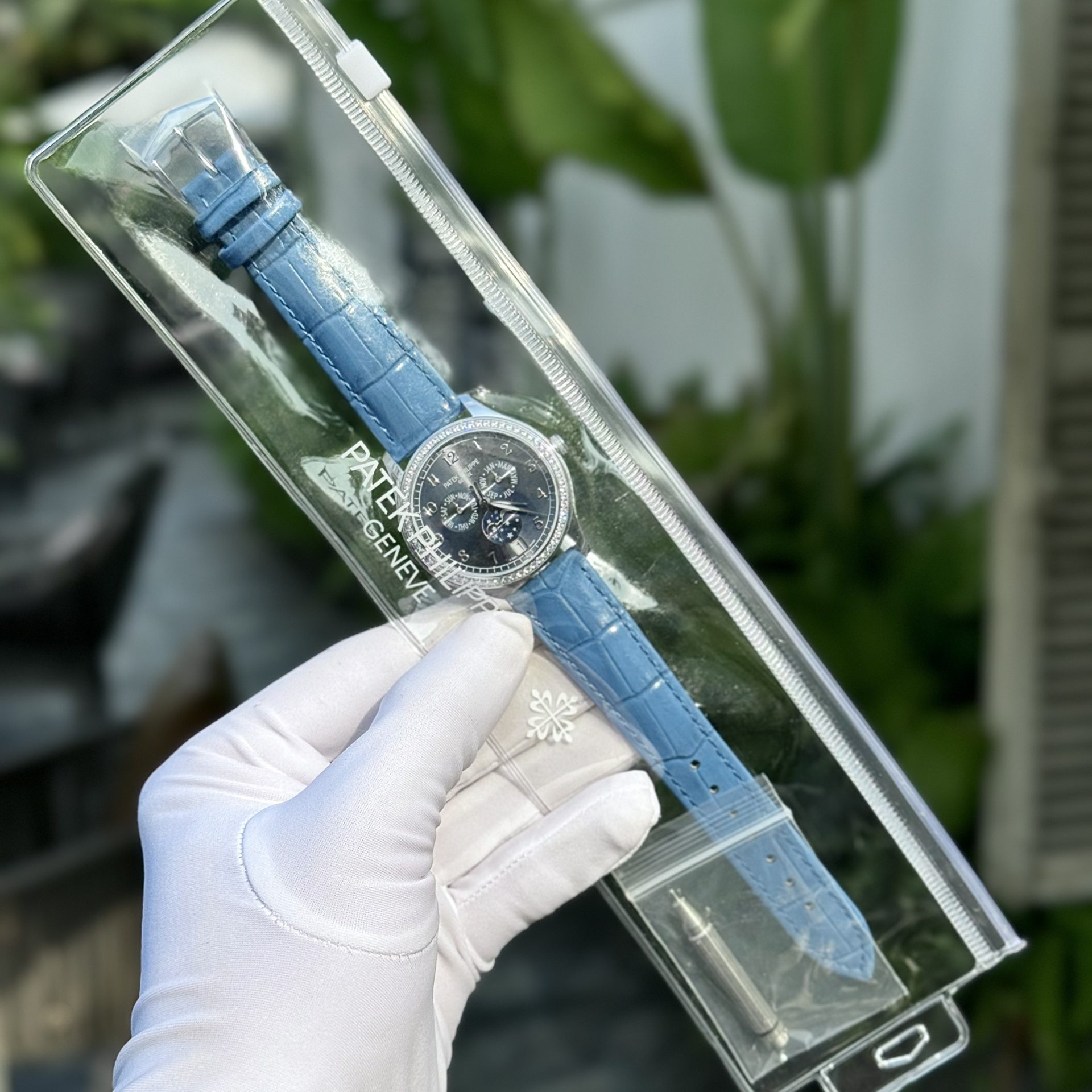 Patek Philippe Replica Watches Complications 4947G Blue Dial Leather Strap 38mm - Top club