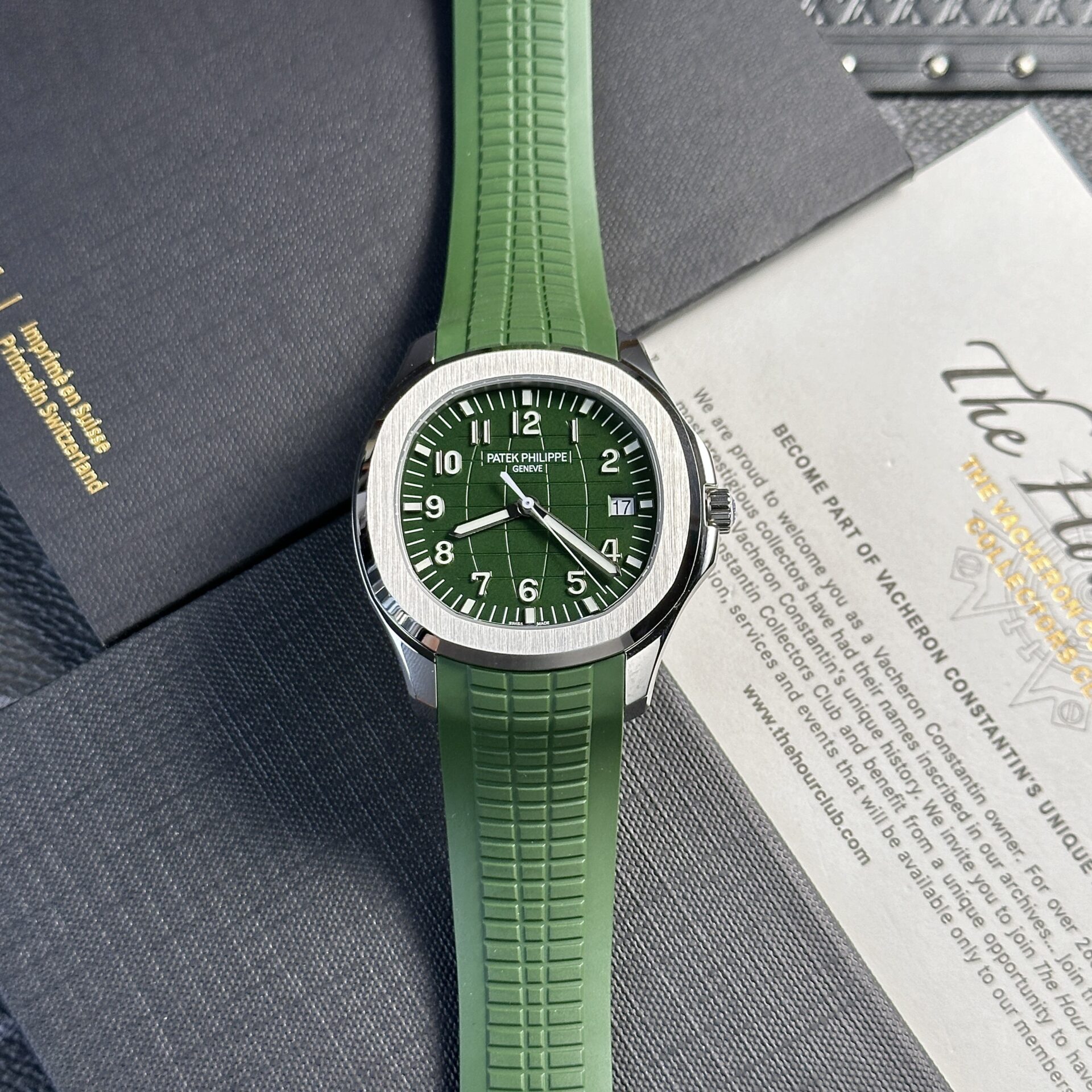 Patek Philippe Aquanaut 5168G Replica Watch Green Factory 3K 42.2mm - Elite Watch Atelier