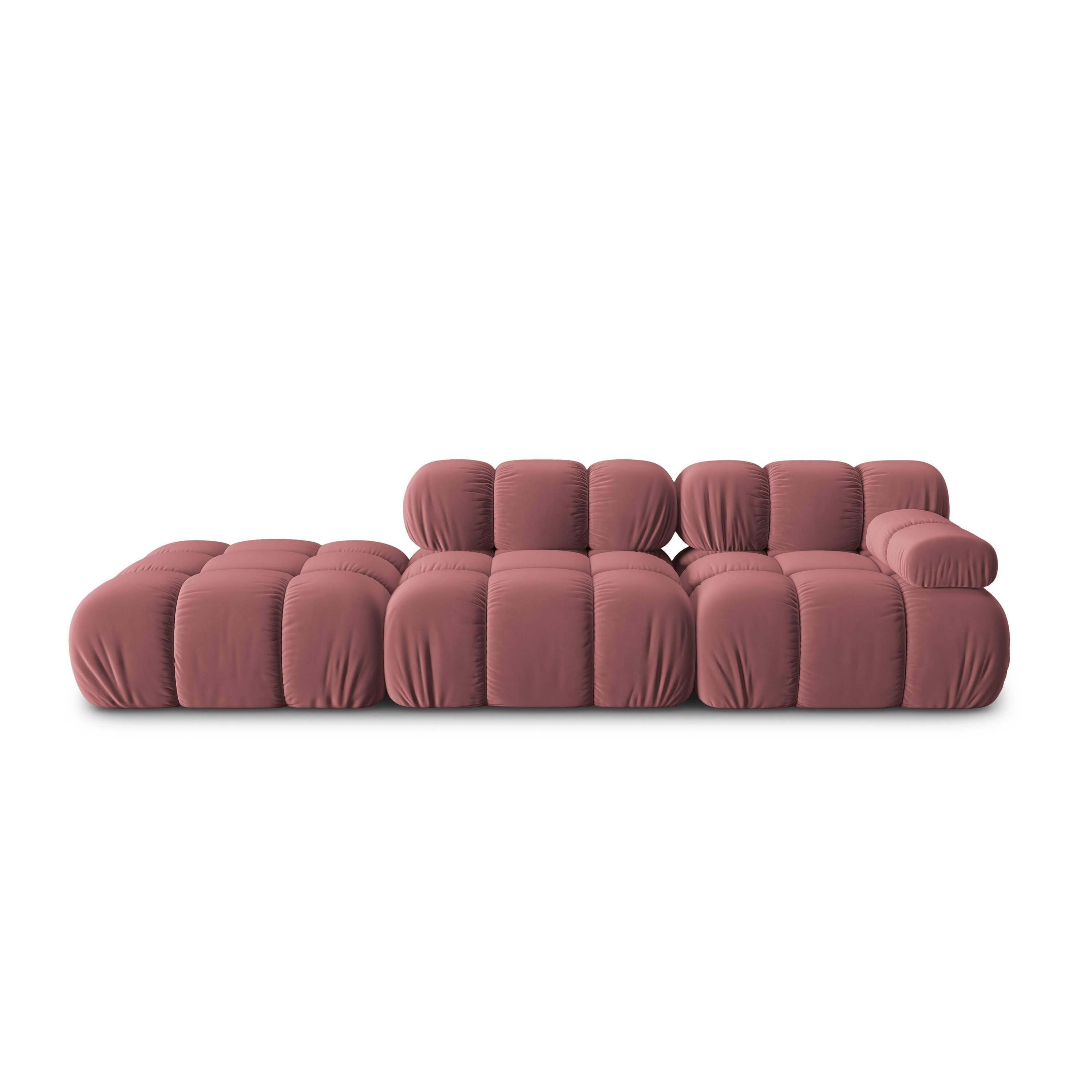 Milo Casa Tropea Modulaire 2-zitsbank Links Open met Hocker - Roze