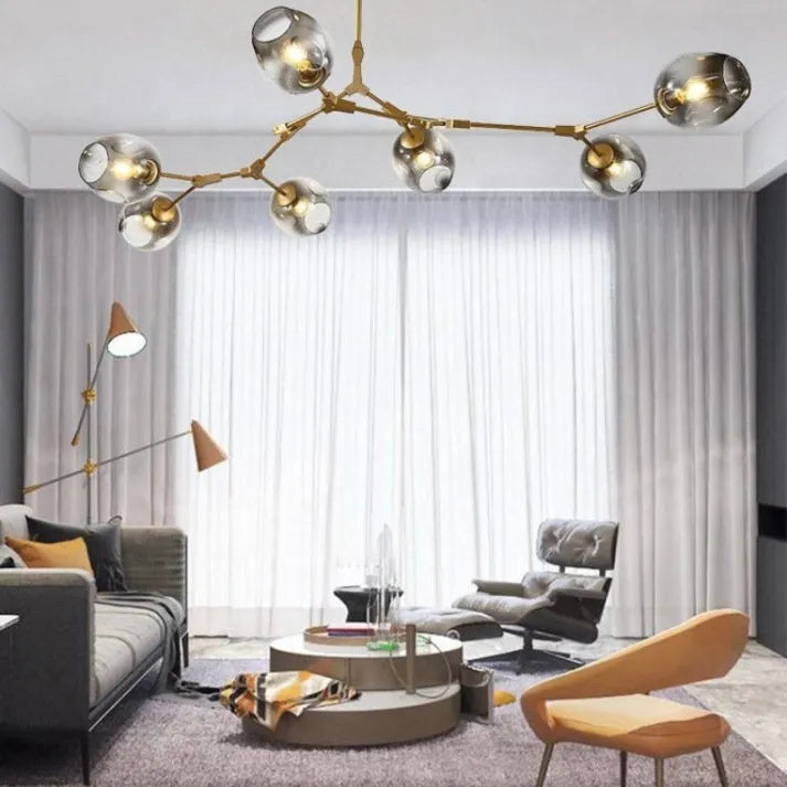 Sputnik Hanglamp met Glazen Bubbels - moderne uitstraling - unieke bubbels - sfeervolle verlichting -