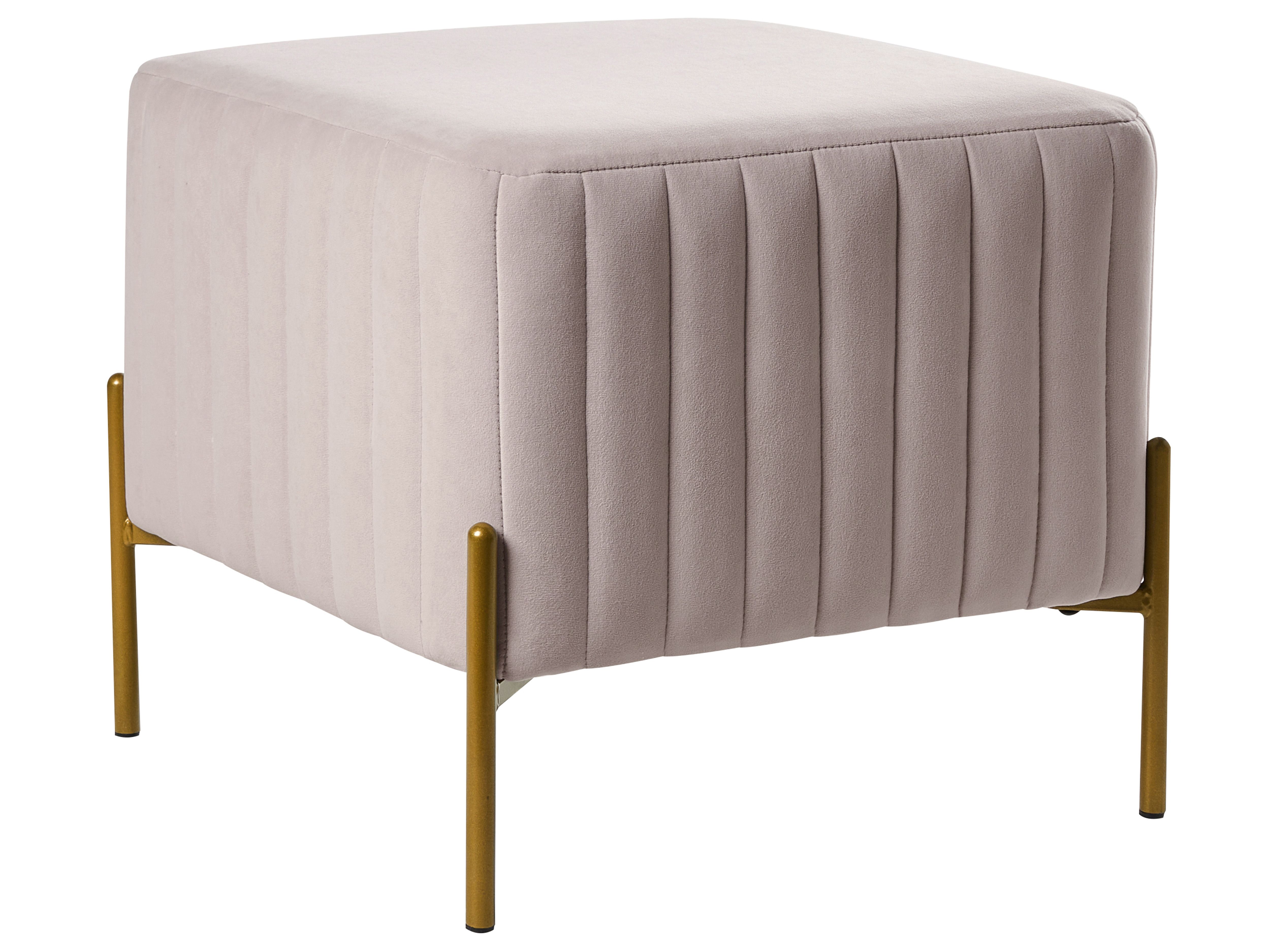 Footstool UTAH Velvet Taupe