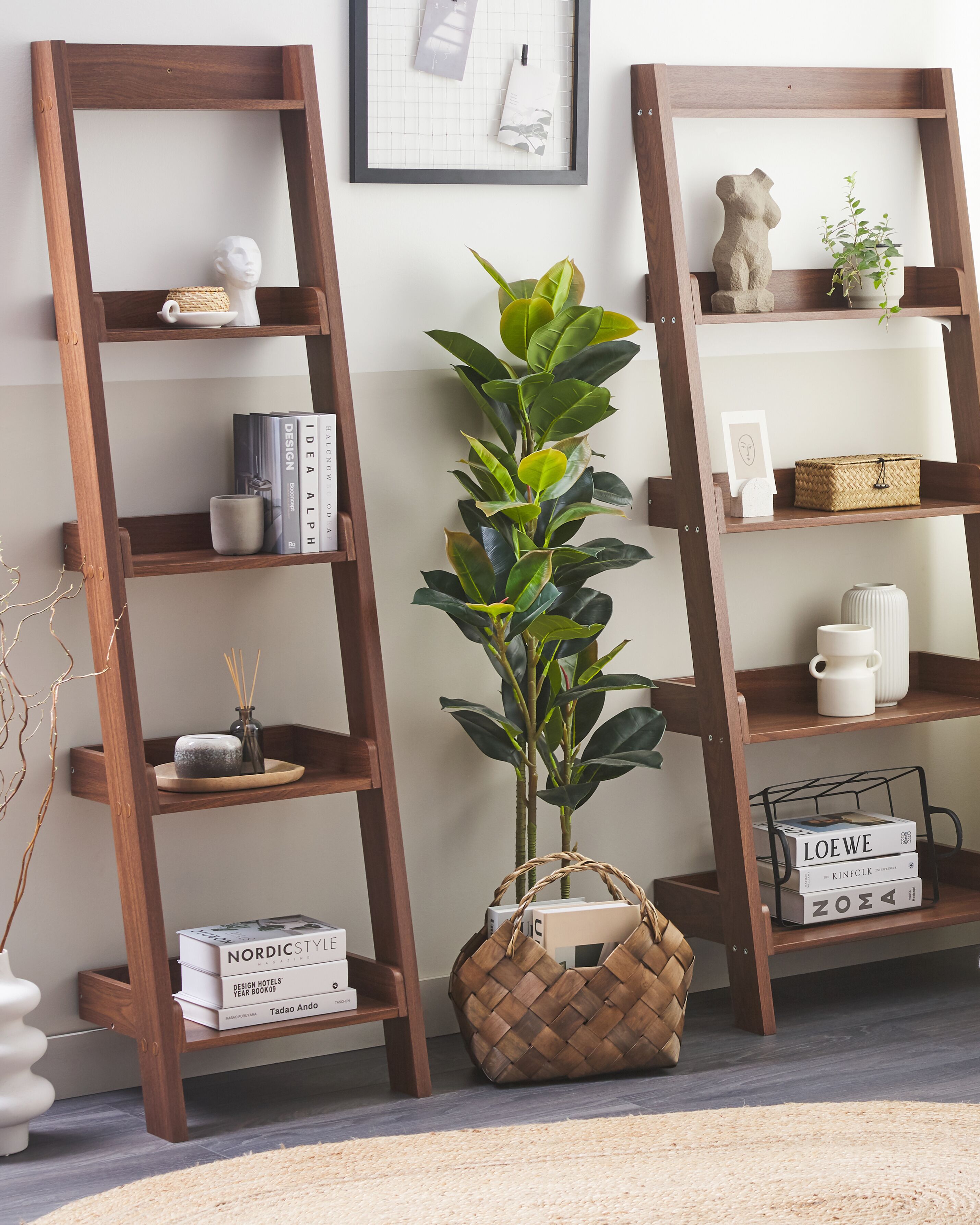 5 Tier Shelving Unit MOBILE DUO 169 cm Dark Brown