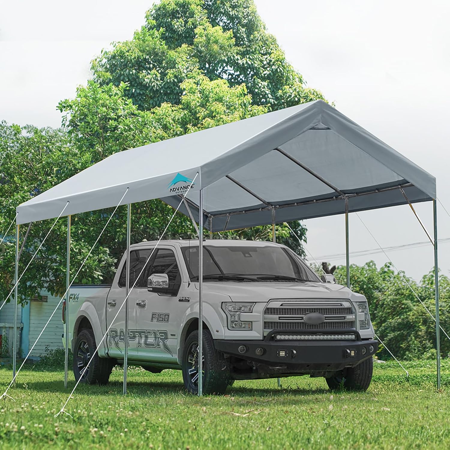 ADVANCE OUTDOOR Heavy Duty 12x20 ft Carport Canopy Garage, Gray - Image 7 ADVANCE OUTDOOR Heavy Duty 12x20 ft Carport Canopy Garage, Gray - Image 7