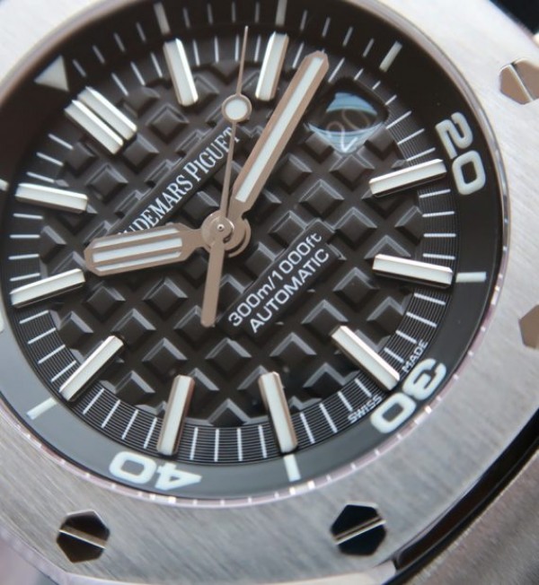 Replica Audemars Piguet JF Royal Oak Offshore Diver 15703 Black Dial Rubber Strap A3120 - Elite Watch Atelier