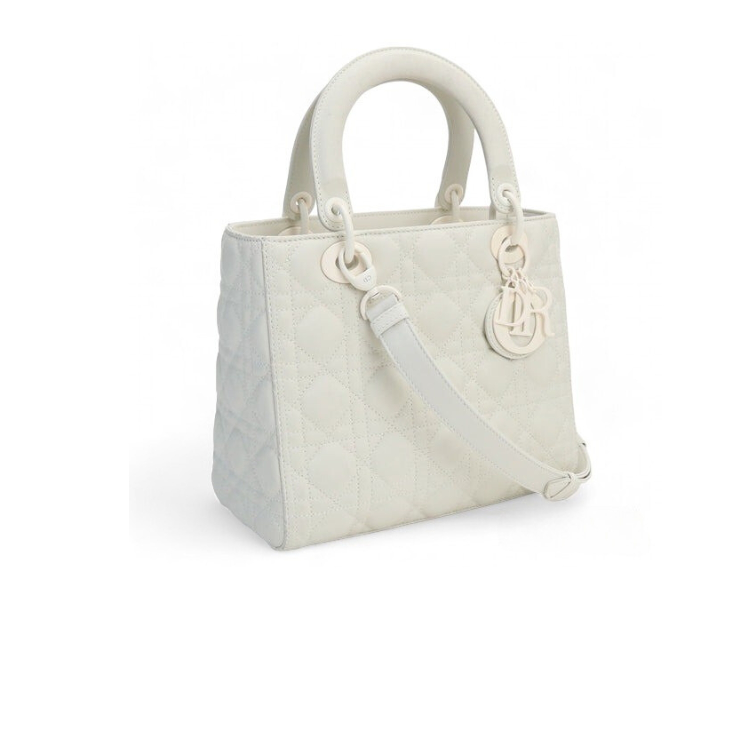 Christian Dior Medium Lady Dior Bag White For Women 9.5in/24cm CD