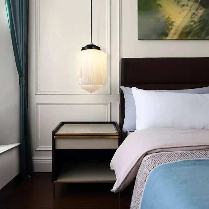 TimelessGlow – Geometrische Hanglamp in Mat Glas