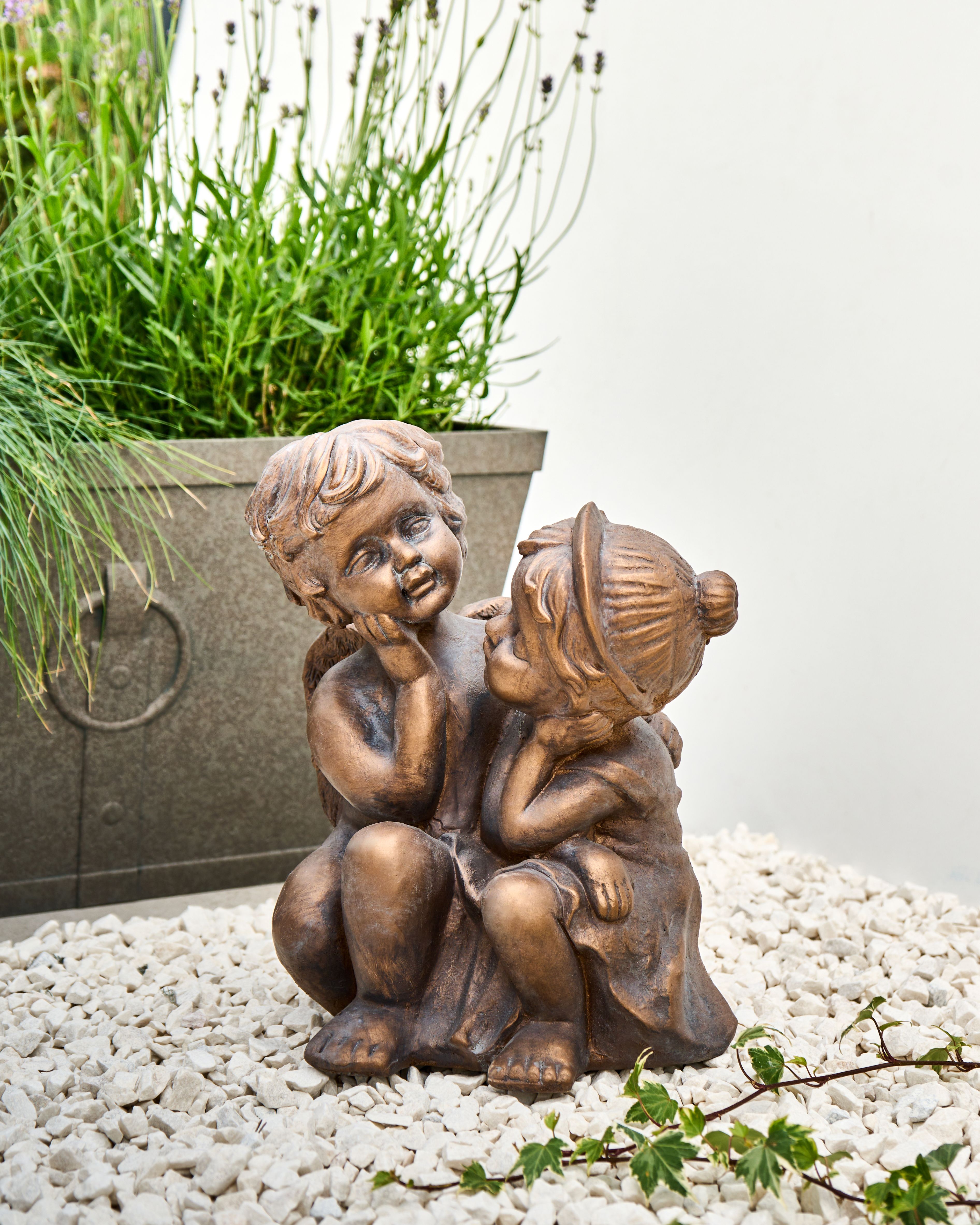 Garden Figurine DAMARO Children Brown