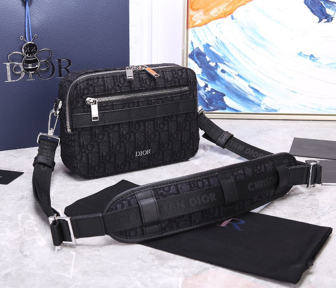 Dior Christian Dior Safari Messenger Bag Black For Women‎ 8.6in/22cm CD 1ESPO206YKY_H10E1:1High-quality replica