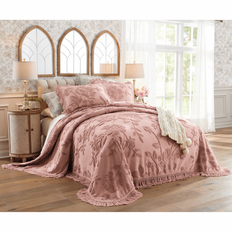 Alice Floral Chenille Bedspread and Sham - MIDNIGHT VELVET CATALOG