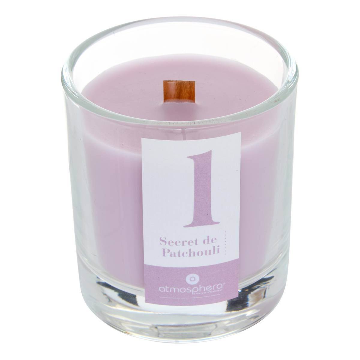 Scented Candle Round "Numia" Floral Scent, Patchouli, 180g