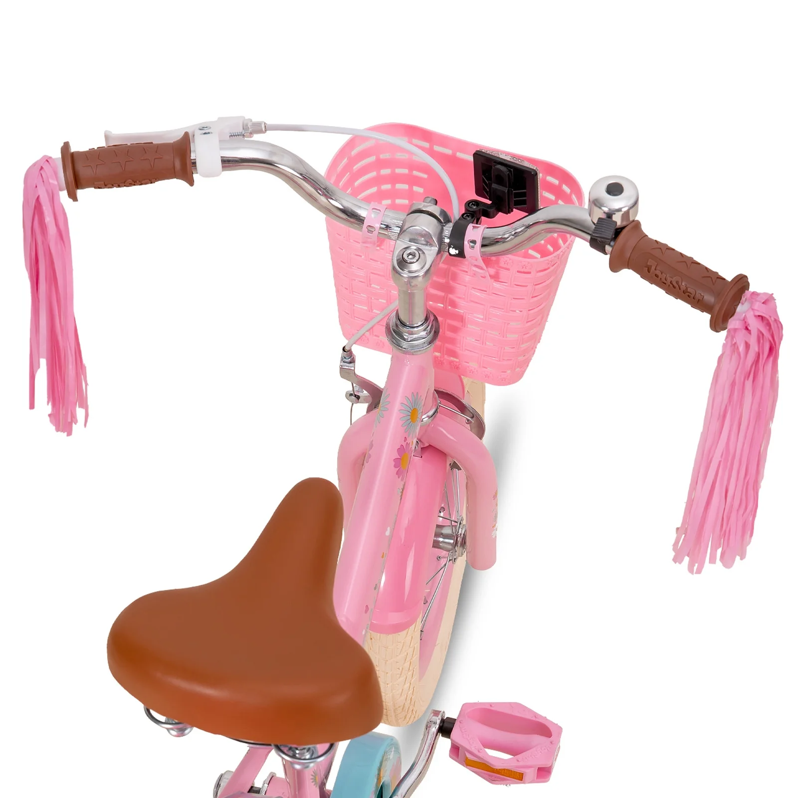 JOYSTAR Little Daisy 14 Inch Kids Bike for 3 4 5 Years Girls with Handbrake Children Princess Bicycle with Training Wheels Basket Streamer Toddler Cycle Bikes Blue - Image 16