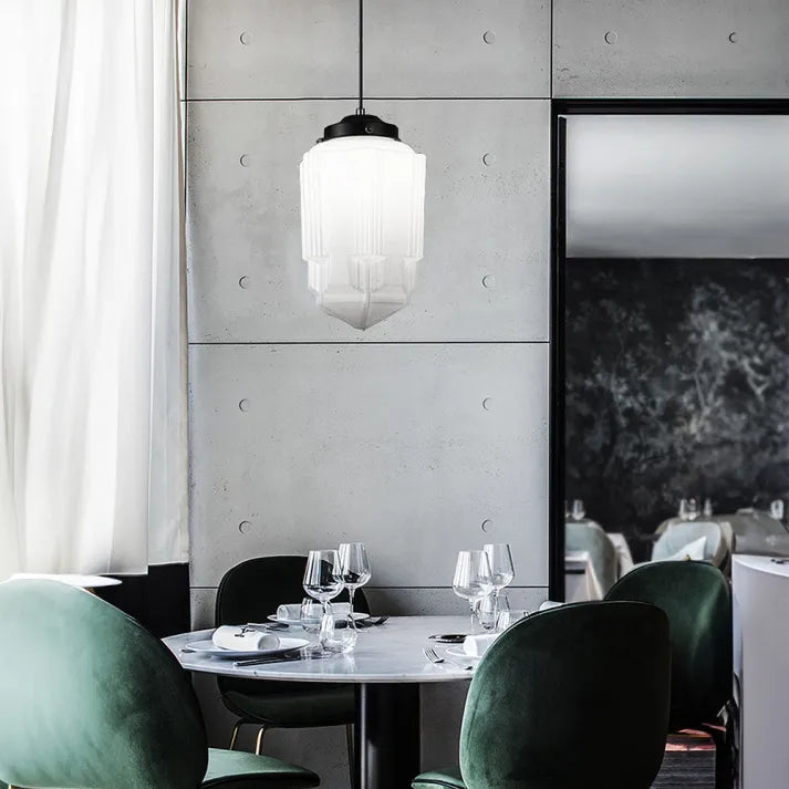 TimelessGlow – Geometrische Hanglamp in Mat Glas