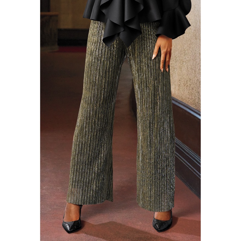 Goldie Metallic Pants - MIDNIGHT VELVET CATALOG