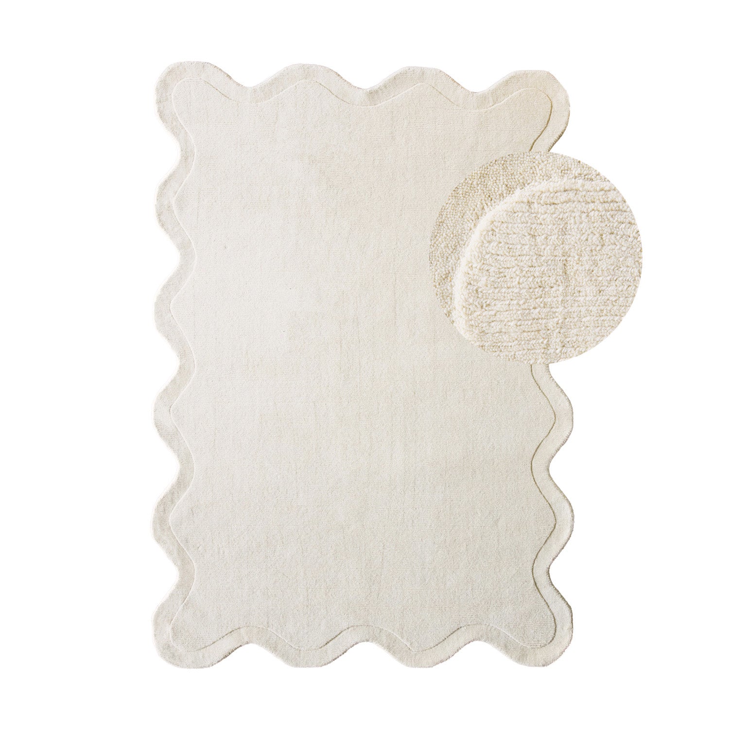 Blokker Scallop Vloerkleed 160 x 230 cm - Crème