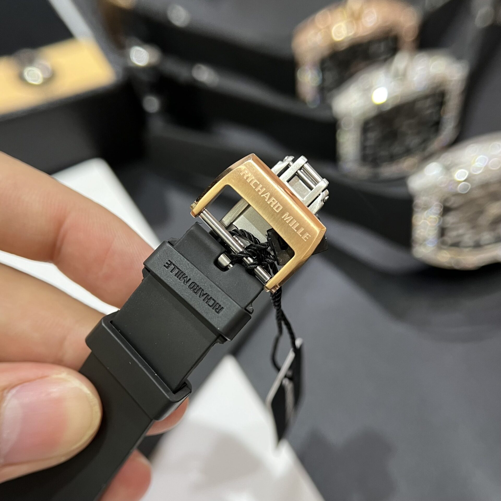 Richard Mille RM67-01 Replica Watch Rose Gold Rubber Strap 40mm - Top club