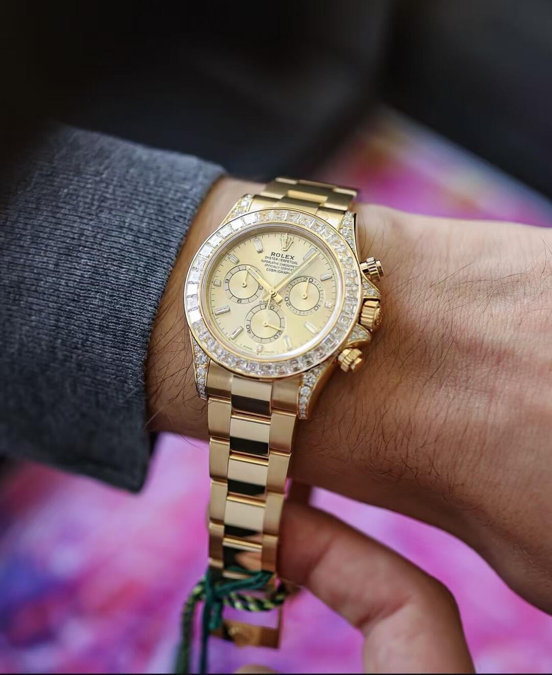 Rolex Cosmograph Daytona Oyster, 40 mm, yellow gold and diamondsReference 126598TBR(1:1 replica) - Elite Watch Atelier