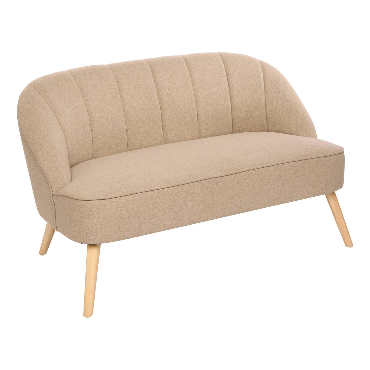 Sofa "Naova" 2 seats, L. 126 cm, Beige