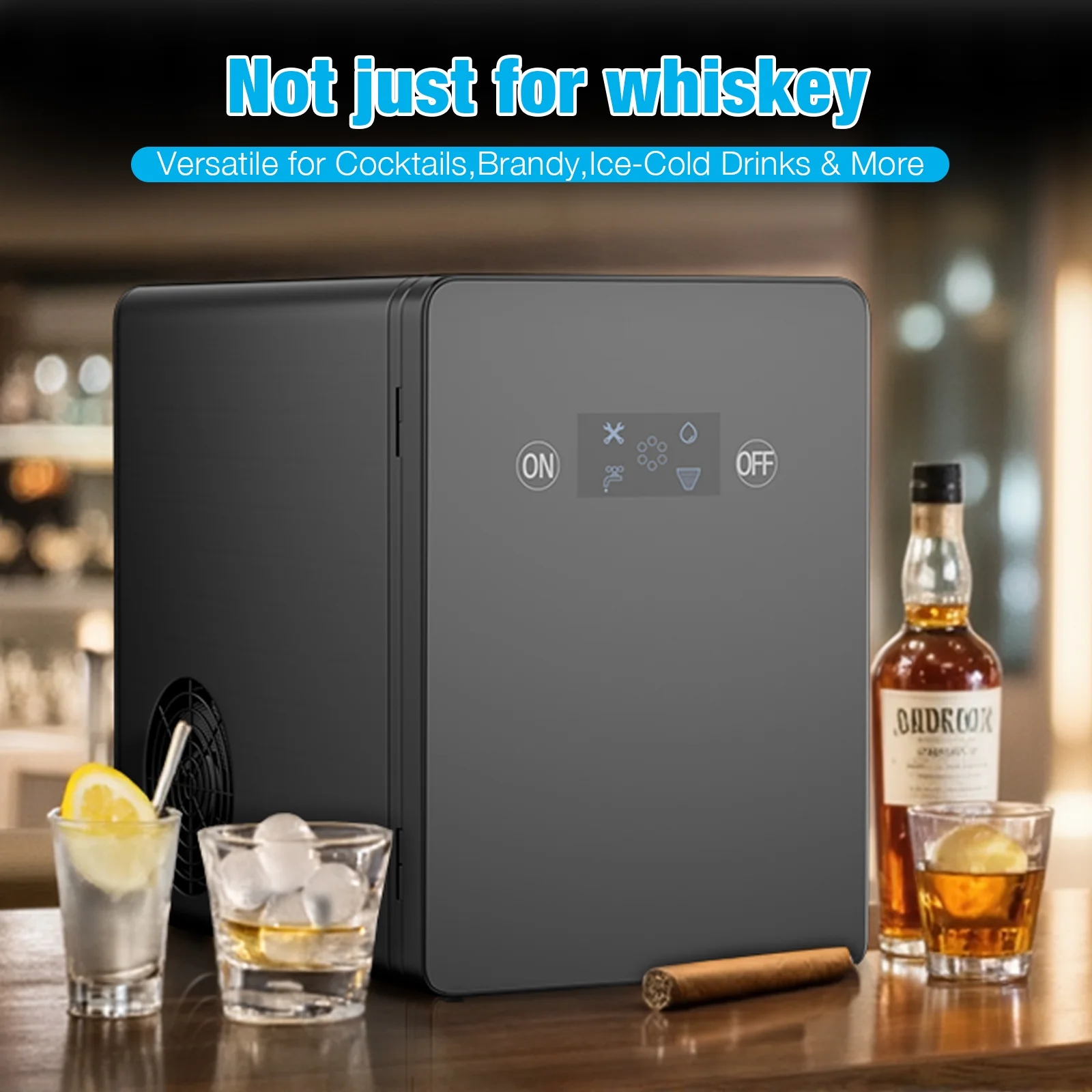 TABU 40Lbs/24H Countertop Ice Maker Machine,3 in 1 Ice Maker with Water Dispenser,Crushed Ice,Black - Image 13