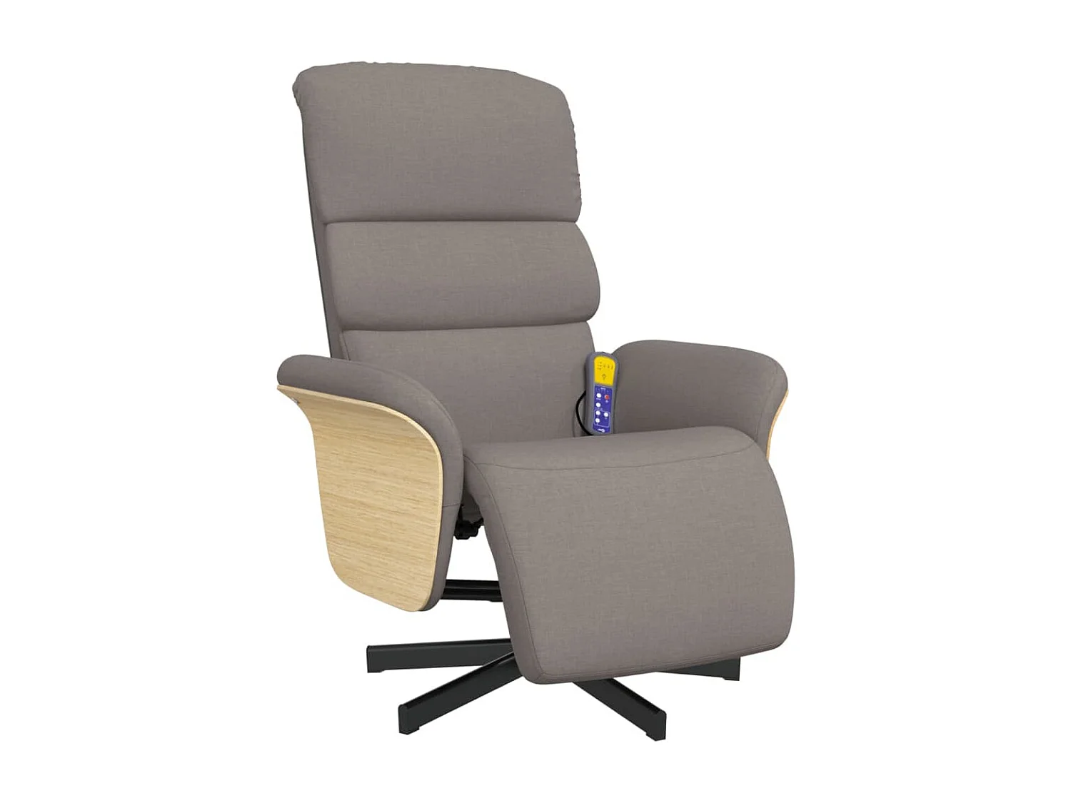 Fauteuil inclinable-Fauteuil salon de massage avec repose-pieds taupe tissu SHL4685