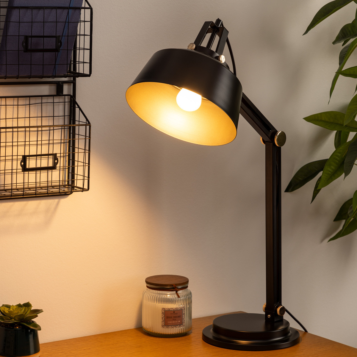 Arc lamp "Soul" Black, H.56 cm