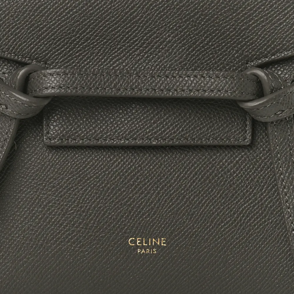 Replica Handbags – Celine Grey Grained Leather Mini Pico Belt Bag1:1High-quality replica