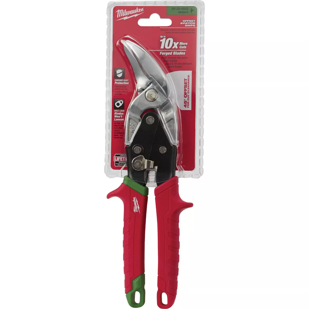 Milwaukee Right Cut Offset Aviation Snips
